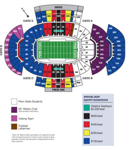 Printable Beaver Stadium Seating Chart